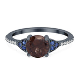 Art Deco Round Natural Stone Cluster Ring