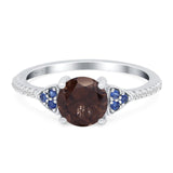 Art Deco Round Natural Stone Cluster Ring