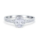 Art Deco Oval Natural Stone Wedding Ring