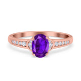 Art Deco Oval Natural Stone Wedding Ring