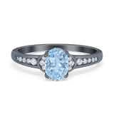 Art Deco Oval Natural Stone Wedding Ring