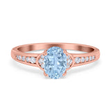 Art Deco Oval Natural Stone Wedding Ring