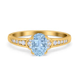 Art Deco Oval Natural Stone Wedding Ring