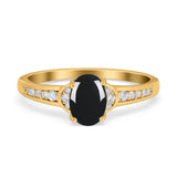 Art Deco Oval Natural Stone Wedding Ring