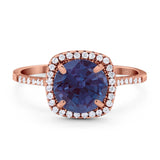 Art Deco Round Natural Stone Wedding Ring