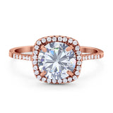 Art Deco Round Natural Stone Wedding Ring