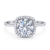 Art Deco Round Natural Stone Wedding Ring