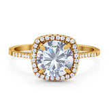 Art Deco Round Natural Stone Wedding Ring