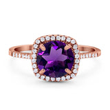 Art Deco Round Natural Stone Wedding Ring