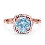 Art Deco Round Natural Stone Wedding Ring