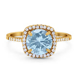 Art Deco Round Natural Stone Wedding Ring