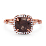 Art Deco Round Natural Stone Wedding Ring