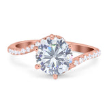 Art Deco Round Natural Stone Twisted Ring