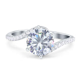 Art Deco Round Natural Stone Twisted Ring