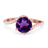 Art Deco Round Natural Stone Twisted Ring