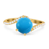 Art Deco Round Natural Stone Twisted Ring