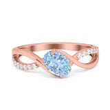  Oval Natural Stone Infinity Twisted Ring