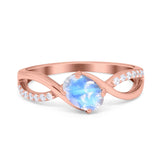 Oval Natural Stone Infinity Twisted Ring