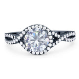 Round Natural Stone Twisted Ring