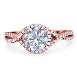 Round Natural Stone Twisted Ring