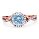 Round Natural Stone Twisted Ring