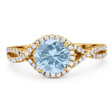 Round Natural Stone Twisted Ring