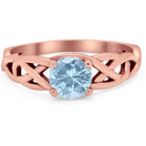 Vintage Style Round Natural Stone Trinity Ring