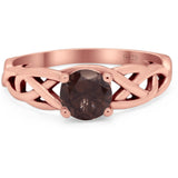 Vintage Style Round Natural Stone Trinity Ring