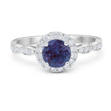 Art Deco Halo Engagement Ring