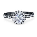 Art Deco Halo Engagement Ring
