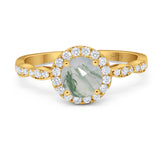 Art Deco Halo Engagement Ring