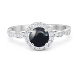Art Deco Halo Engagement Ring