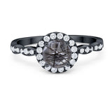 Art Deco Halo Engagement Ring