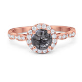 Art Deco Halo Engagement Ring