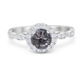 Art Deco Halo Engagement Ring
