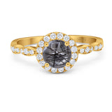 Art Deco Halo Engagement Ring