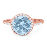 Art Deco Round Natural Stone Halo Ring