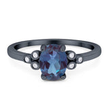 Oval Natural Stone Engagement Ring