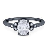 Oval Natural Stone Engagement Ring