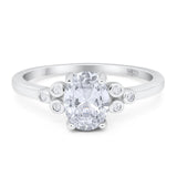 Oval Natural Stone Engagement Ring