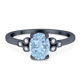 Oval Natural Stone Engagement Ring