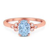 Oval Natural Stone Engagement Ring