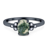 Oval Natural Stone Engagement Ring