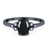 Oval Natural Stone Engagement Ring