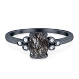 Oval Natural Stone Engagement Ring