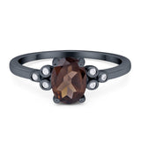 Oval Natural Stone Engagement Ring