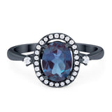 Oval Natural Stone Engagement Ring