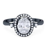 Oval Natural Stone Engagement Ring