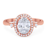 Oval Natural Stone Engagement Ring