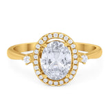 Oval Natural Stone Engagement Ring